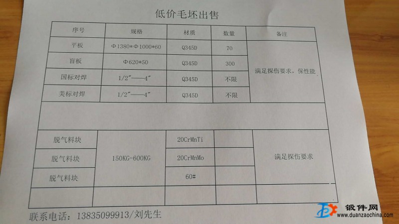低價出售法蘭毛坯及脫